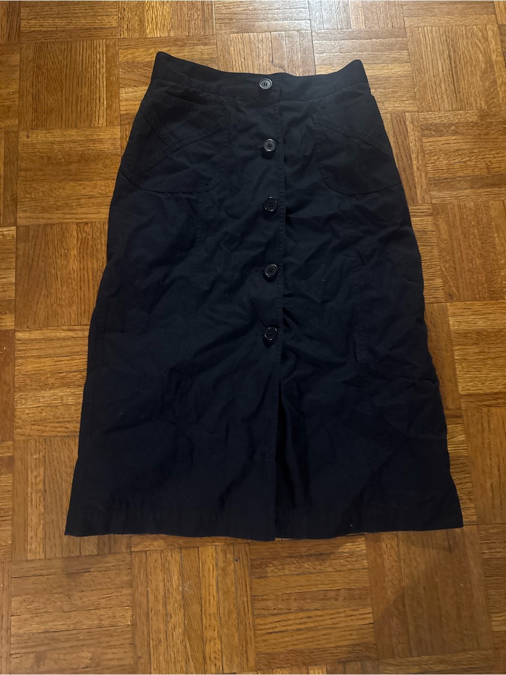 Club Monaco Button-Front Midi Skirt
